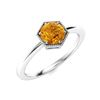 Image 2 : Natural 1.22 CTW Citrine Solitaire Ring 18K White Gold