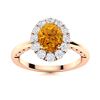 Image 1 : Natural 1.22 CTW Citrine & Diamond Engagement Ring 14K Rose Gold