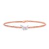Image 1 : Natural 0.22 CTW Butterfly Diamond Bangle 14KT Rose Gold