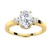 Image 1 : Natural 0.93 CTW Diamond Solitaire Ring 18K Yellow Gold