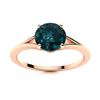 Image 1 : Natural 1.01 CTW Blue Diamond Solitaire Ring 14K Rose Gold