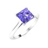 Image 2 : Natural 1.29 CTW Tanzanite Solitaire Ring 18K White Gold