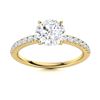 Image 1 : Natural 1.06 CTW Diamond Solitaire Ring 14K Yellow Gold