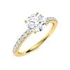 Image 2 : Natural 1.06 CTW Diamond Solitaire Ring 14K Yellow Gold