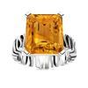 Image 1 : Natural 2.57 CTW Citrine Solitaire Ring 18K White Gold