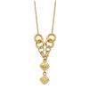 Image 1 : 14k Yellow Gold Polished & D/C w/2 in ext Necklace - 18 in.