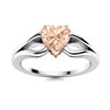 Image 1 : Natural 0.42 CTW Morganite Solitaire Ring 18K White Gold