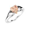 Image 2 : Natural 0.42 CTW Morganite Solitaire Ring 18K White Gold