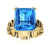 Image 1 : Natural 7.06 CTW Topaz Solitaire Ring 18K Yellow Gold