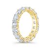 Image 3 : Natural 7.02 CTW Asscher Cut Diamond Eternity Ring 18KT Yellow Gold