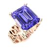 Image 2 : Natural 2.57 CTW Tanzanite Solitaire Ring 18K Rose Gold