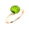 Image 2 : Natural 1.72 CTW Peridot Solitaire Ring 18K Rose Gold