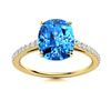 Image 1 : Natural 1.58 CTW Topaz & Diamond Engagement Ring 14K Yellow Gold