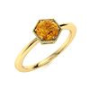 Image 2 : Natural 0.72 CTW Citrine Solitaire Ring 18K Yellow Gold