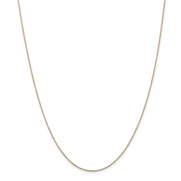 14k Yellow Gold .8 mm Diamond Cut Cable Chain - 22 in.