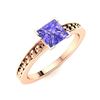 Image 2 : Natural 0.80 CTW Tanzanite Solitaire Ring 14K Rose Gold
