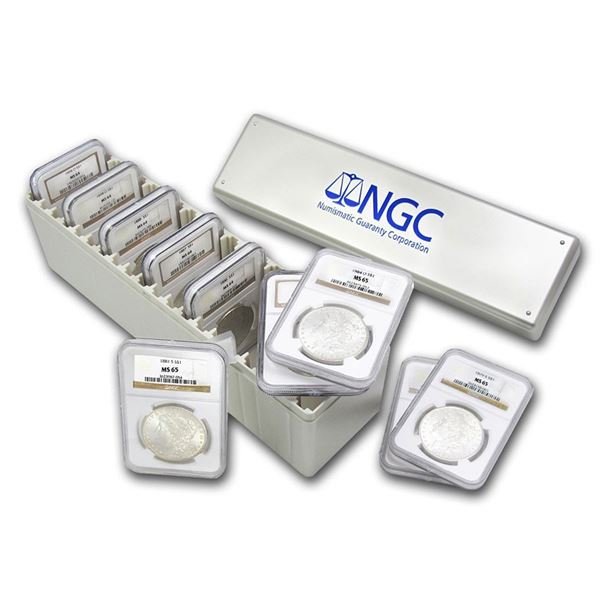 1878-1904 Morgan Dollars MS-65 NGC (10 Different Dates/Mints)