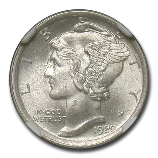 1920 Mercury Dime MS-64 NGC