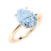 Image 2 : Natural 2.13 CTW Aquamarine Solitaire Ring 18K Rose Gold