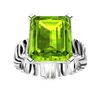 Image 1 : Natural 5.51 CTW Peridot Solitaire Ring 14K White Gold