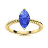 Image 1 : Natural 1.02 CTW Ceylon Sapphire Solitaire Ring 14K Yellow Gold