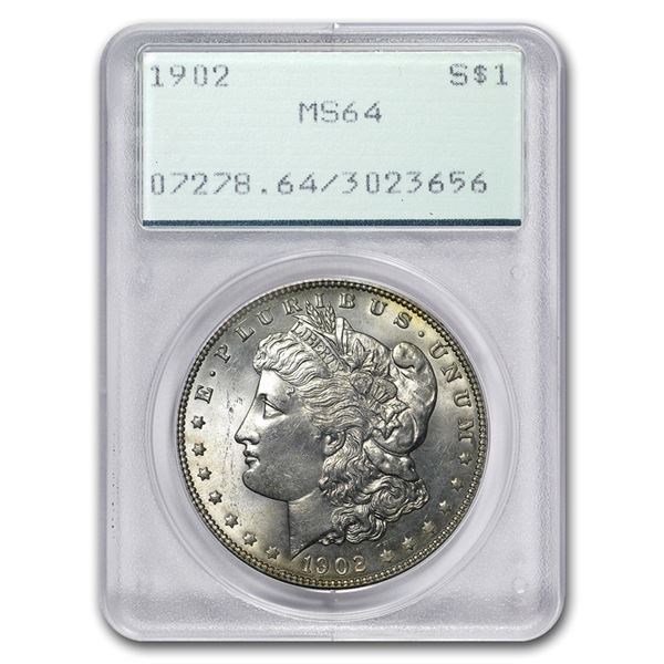 1902 Morgan Dollar MS-64 PCGS