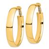 Image 2 : 14k Yellow Gold Omega Back Hoop Earrings - 7x42 mm