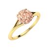 Image 2 : Natural 1.41 CTW Morganite Solitaire Ring 14K Yellow Gold