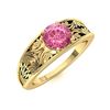 Image 2 : Natural 0.61 CTW Tourmaline Solitaire Ring 14K Yellow Gold