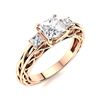 Image 2 : Natural 1.11 CTW Diamond Solitaire Ring 14K Rose Gold