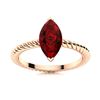 Image 1 : Natural 0.16 CTW Garnet Solitaire Ring 14K Rose Gold