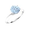 Image 2 : Natural 1.71 CTW Aquamarine Solitaire Ring 14K White Gold