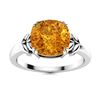 Image 1 : Natural 1.11 CTW Citrine Solitaire Ring 14K White Gold