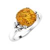 Image 2 : Natural 1.11 CTW Citrine Solitaire Ring 14K White Gold