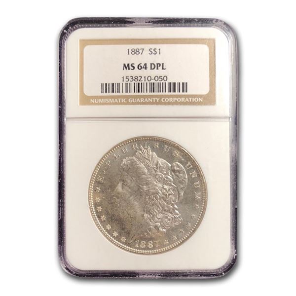 1887 Morgan Dollar MS-64 DPL NGC