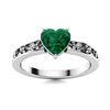 Image 1 : Natural 1.51 CTW Emerald Solitaire Ring 18K White Gold