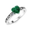 Image 2 : Natural 1.51 CTW Emerald Solitaire Ring 18K White Gold