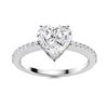 Image 1 : Natural 1.01 CTW Diamond Solitaire Ring 14K White Gold