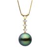Image 1 : Black Tahitian Pearl and Diamond Constellation Pendant
