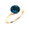 Image 2 : Natural 1.06 CTW Topaz Solitaire Ring 18K Rose Gold