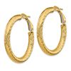 Image 2 : 14k Yellow Gold Diamond-cut Omega Back Hoop Earrings - 4x25 mm
