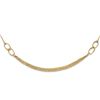 Image 2 : 14k Gold Polished & Textured Fancy Link Necklace