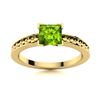 Image 1 : Natural 0.92 CTW Peridot Solitaire Ring 18K Yellow Gold