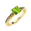 Image 2 : Natural 0.92 CTW Peridot Solitaire Ring 18K Yellow Gold