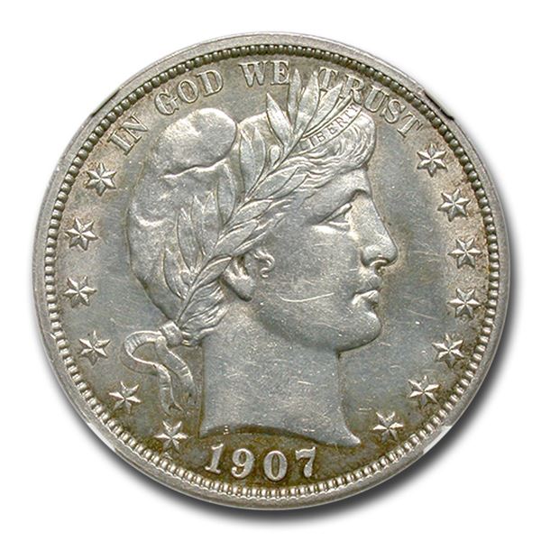 1907-D Barber Half Dollar AU-58 NGC