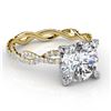 Image 1 : Natural 3.57 CTW Round Cut Diamond Infinity Engagement Ring 18KT Yellow Gold