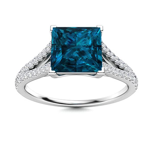 Natural 1.64 CTW Topaz & Diamond  Engagement Ring 14K White Gold