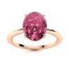 Image 1 : Natural 2.03 CTW Tourmaline Solitaire Ring 14K Rose Gold