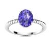 Image 1 : Natural 3.06 CTW Tanzanite Solitaire Ring 14K White Gold