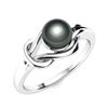 Image 2 : Natural 0.77 CTW Pearl Solitaire Ring 18K White Gold